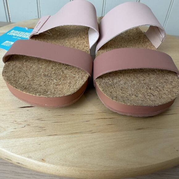 REEF NWT Womens Cushion Vista Slide Sandal Cameo Rose Pink 9 Beach Vacation Surf - Picture 3 of 12
